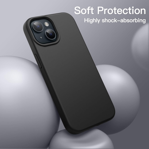 Liquid Silicone Slim Shockproof Protective Case for iPhone 15, Silky-Soft Touch Full-Body Protective Phone Case for iPhone 15