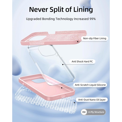 Liquid Silicone Slim Shockproof Protective Case for iPhone 15 PRO MAX, Silky-Soft Touch Full-Body Protective Phone Case for iPhone 15 PRO MAX