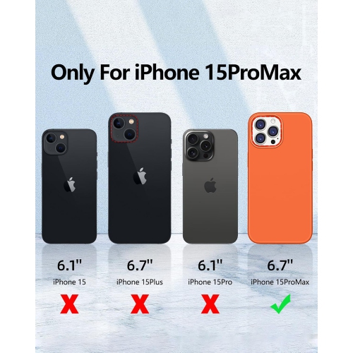 Liquid Silicone Slim Shockproof Protective Case for iPhone 15 PRO MAX, Silky-Soft Touch Full-Body Protective Phone Case for iPhone 15 PRO MAX