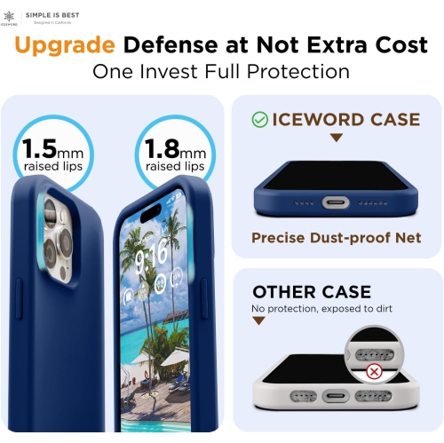 Liquid Silicone Slim Shockproof Protective Case for iPhone 15 PRO MAX, Silky-Soft Touch Full-Body Protective Phone Case for iPhone 15 PRO MAX