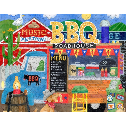 Ceaco - 4 in 1 Multipack - Food Trucks - 500 Piece Jigsaw Puzzles