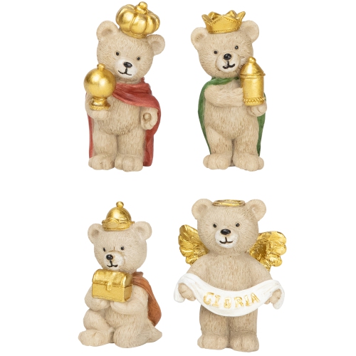 Bears Christmas Nativity Set - 4.5" - 8-Piece