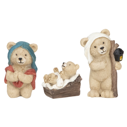 Bears Christmas Nativity Set - 4.5" - 8-Piece