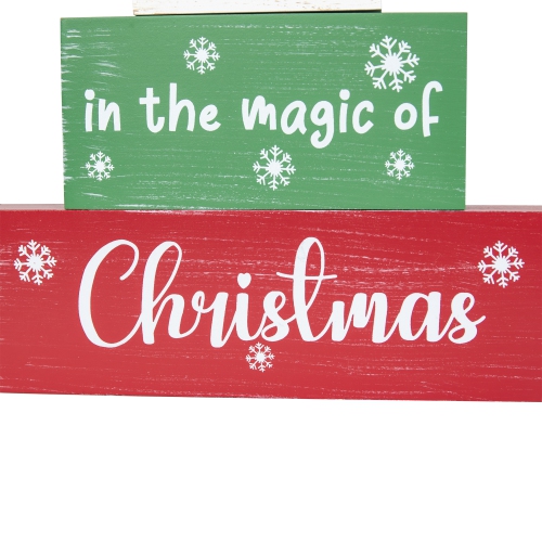Believe in the Magic of Christmas Wooden Tree Sign - 12.5"