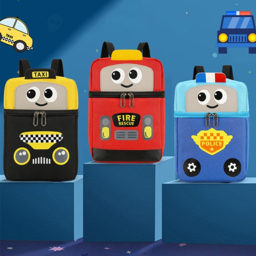 PANDACO Police Car Children's Backpack