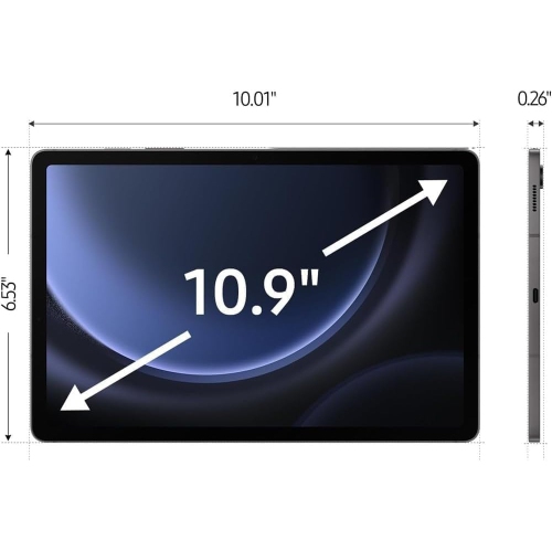 Samsung Galaxy Tab S9 FE 10.9" Android Wi-Fi Tablet, 8GB RAM, 128GB Storage, S Pen, 8MP Camera, IP68 Rating - Graphite SM-X510 - Open Box