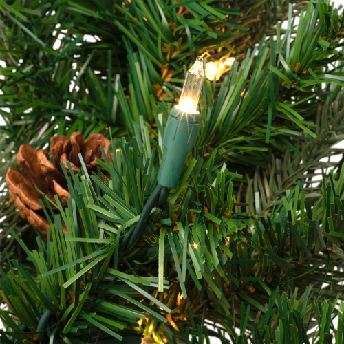 Real Touch™ Pre-Lit Mixed Noble Spruce Garland - 9' x 14" - Clear Lights