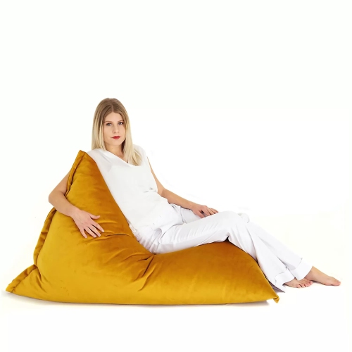 Large Ecogami Velvet Bean Bag Cover - 59" x 43.25" - Red