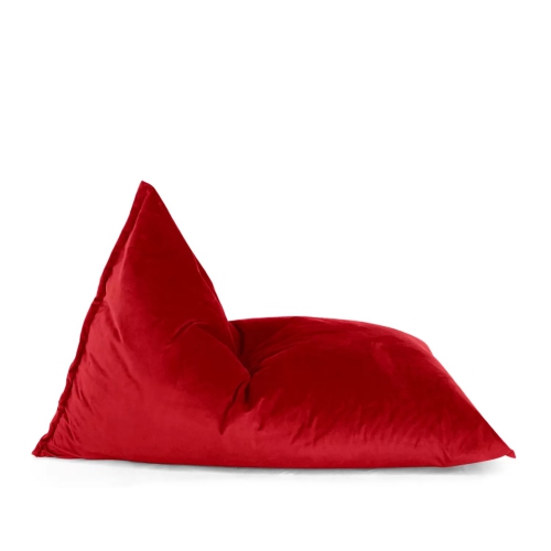 Gigami Triangular Velvet Bean Bag Cover - 78.75" x 53" - Red