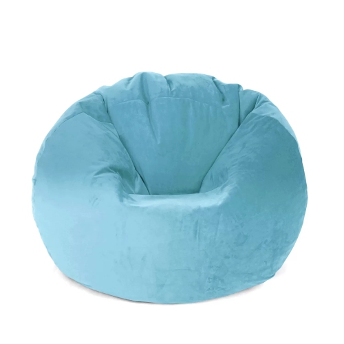 Medium Round Bud Velvet Bean Bag Cover - 27.5" x 27.5" - Mint