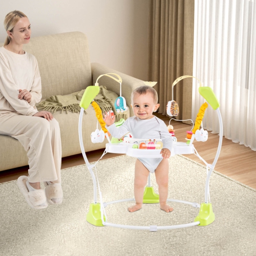 Costway Baby Stationary Activity Center Infant Jumper with Removable Foot Pad