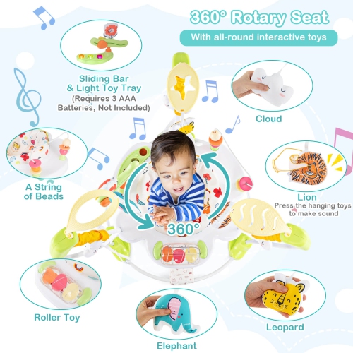 Costway Baby Stationary Activity Center Infant Jumper with Removable Foot Pad