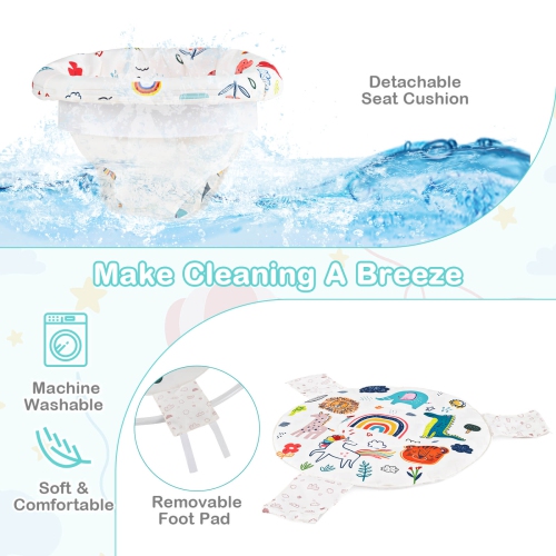 Costway Baby Stationary Activity Center Infant Jumper with Removable Foot Pad