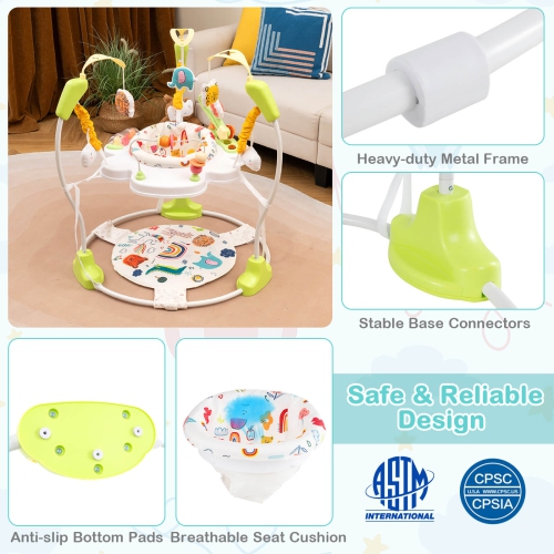 Costway Baby Stationary Activity Center Infant Jumper with Removable Foot Pad