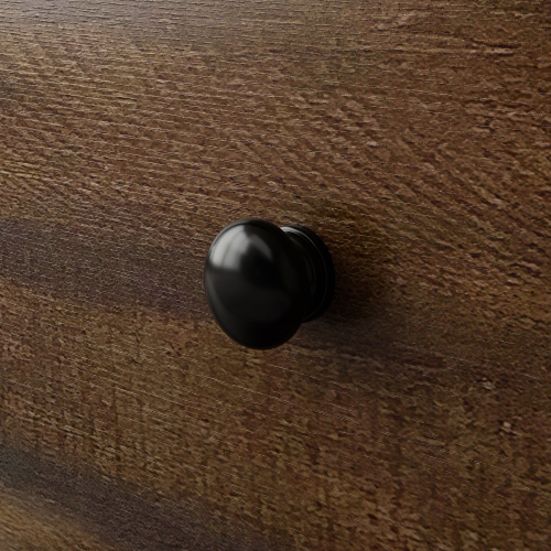 Homsee Modern 4-Door Wardrobe with Adjustable Shelves and Multiple Drawers, Dark Brown