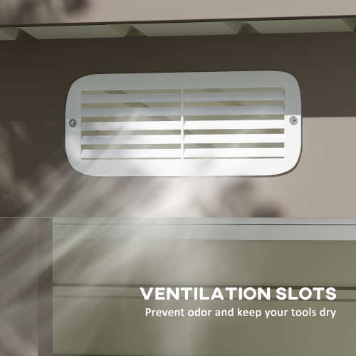 Remise extérieure Outsunny de 6 x 4 pi, remise de jardin en métal galvanisé, remise à outils étanche avec 2 évents pour la cour arrière, la pelouse,