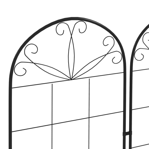 Outsunny 2 Pcs Garden Trellis for Climbing Plants, 71 x 20 in Outdoor Metal Trellis Plant Support Vine Trellises for Patio, Lawn, Backyard