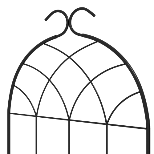 Outsunny 2 Pcs Garden Trellis for Climbing Plants, 71 x 20 in Outdoor Metal Trellis Plant Support Simple Lines and Lace Trellises for Patio, Lawn,