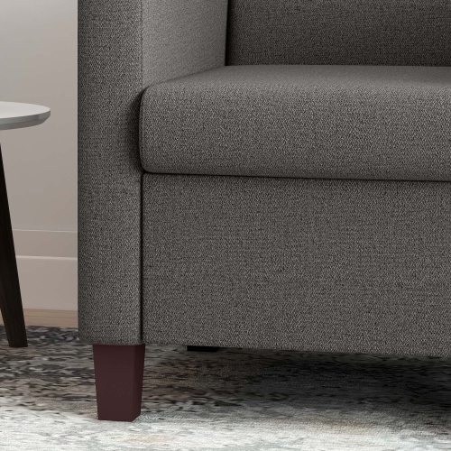 HOMCOM – Fauteuil d'appoint moderne en tissu avec coussin de siège et coussins antidérapants pour le salon, la chambre à coucher, gris foncé