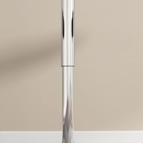 HOMCOM Round Bar Table for 2, Adjustable Pub Table with PE Rattan Top and Steel Base, Modern Bistro Table for Home Bar, Small Dining Room, Beige Grey