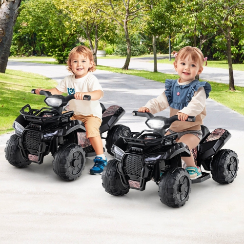 Costway 6V Kids ATV Quad Electric Ride On Car Toy Toddler w/LED Light&MP3