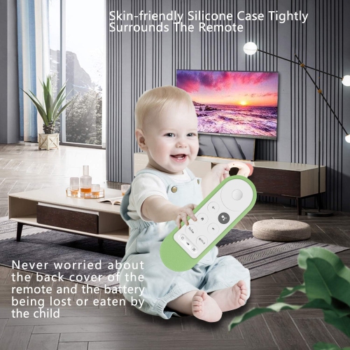 Protective Silicone Remote Case for Chromecast with Google TV 2020 Voice Remote Control, Skin-Friendly Protective Cover for 2020 Chromecast Voice