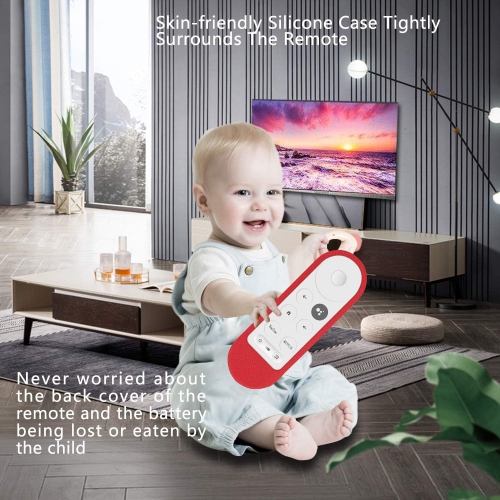 Protective Silicone Remote Case for Chromecast with Google TV 2020 Voice Remote Control, Skin-Friendly Protective Cover for 2020 Chromecast Voice