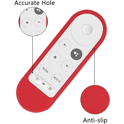 Protective Silicone Remote Case for Chromecast with Google TV 2020 Voice Remote Control, Skin-Friendly Protective Cover for 2020 Chromecast Voice