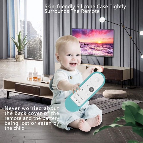 Protective Silicone Remote Case for Chromecast with Google TV 2020 Voice Remote Control, Skin-Friendly Protective Cover for 2020 Chromecast Voice