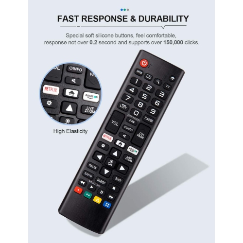 Universal Remote Control for All LG Smart TV LCD LED OLED UHD HDTV Plasma Magic 3D 4K Webos TVs, for LG TV