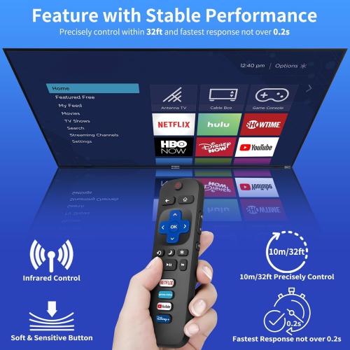 Universal Remote Control for All LG Smart TV LCD LED OLED UHD HDTV Plasma Magic 3D 4K Webos TVs, for TCL Roku TV