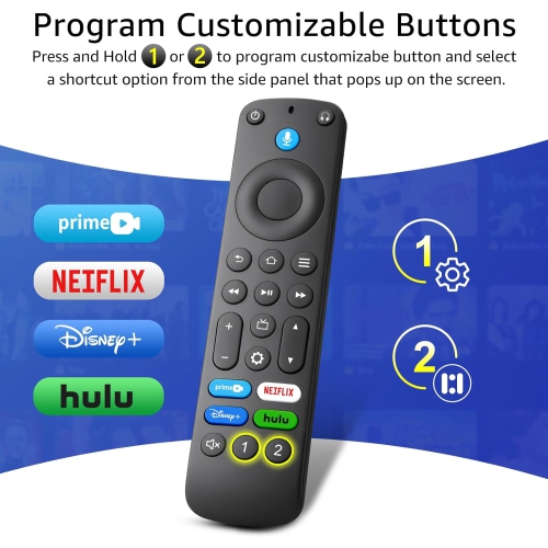 Replacement-Voice-Remote Compatible with Fire-TV-Stick/TV Cube/Insignia/Toshiba/Pioneer Fire Smart TV Controls, G25N8L