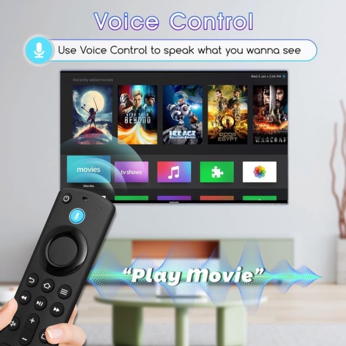 Replacement Remote Control for TV Stick, TV Stick 4K Max, TV Stick Lite, TV Stick 4K, TV Cube, for All Insignia/Pioneer Smart TVs with Voice Function