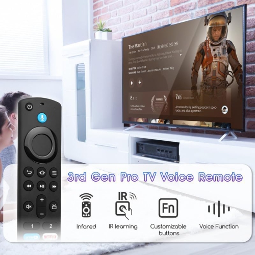 Replacement Remote Control for TV Stick, TV Stick 4K Max, TV Stick Lite, TV Stick 4K, TV Cube, for All Insignia/Pioneer Smart TVs with Voice Function