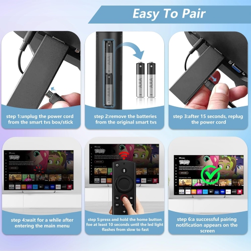 2nd Gen Remote Control Voice Replacement for TV Stick, for Smart TVs (3rd Gen), TV Stick Lite, TV Stick 4K, TV Cube (1st/2nd Gen),