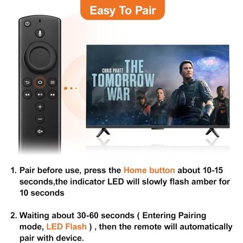 3rd GEN Replacement Voice Remote Control Fit for Smart TVs Stick Lite, Smart TVs Stick 4K, Smart TVs Stick(2nd Gen&3rd Gen), Smart TV Cube, 2ndGen