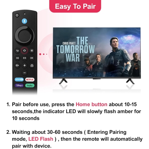 3rd GEN Replacement Voice Remote Control Fit for Smart TVs Stick Lite, Smart TVs Stick 4K, Smart TVs Stick(2nd Gen&3rd Gen), Smart TV Cube, 3rdGen