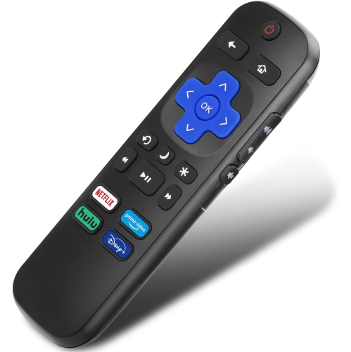 Télécommande universelle compatible avec Roku TV, pour les téléviseurs Hisense/TCL/Philips/Sharp/JVC/RCA/Magnavox/Sanyo/LG/Haier Roku avec boutons vi