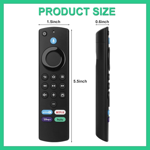 Replacement Remote Control with Voice Function fit for Smart TVs Cube (1st Gen & 2nd Gen), for Smart TVs Stick (2nd Gen, 3rd Gen, Lite, 4K), for AMZ