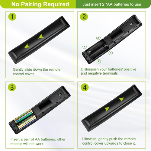 Universal Replacement Pack of 2 for Samsung-Smart-TV-Remote Control Compatible with Samsung Frame Curved Crystal QLED TVs