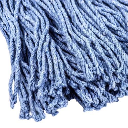 Pack of 10 Synthetic String Mop Heads, Blue, Narrow Strip, Attax Pro