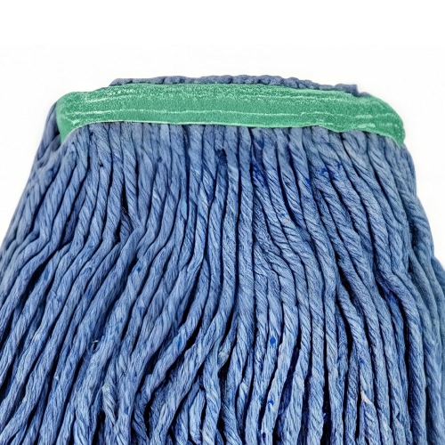 Pack of 10 Synthetic String Mop Heads, Blue, Narrow Strip, Attax Pro