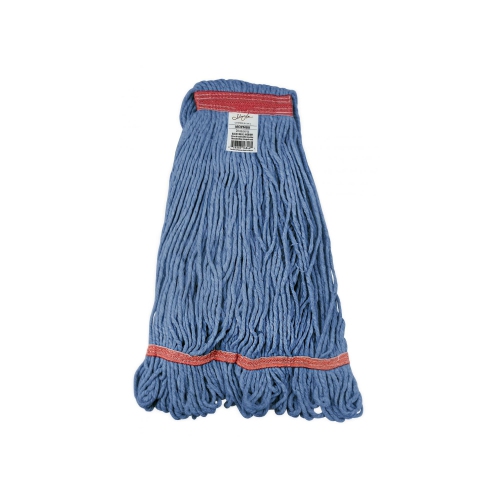 Pack of 10 Synthetic String Mop Heads, Looped End, Blue, Attax Pro