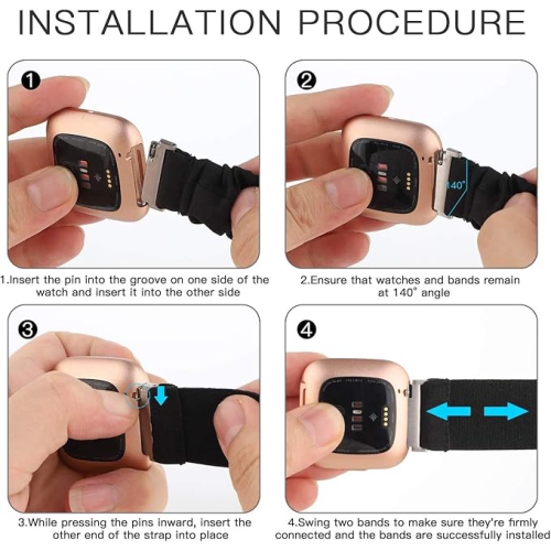 22mm Breathable Nylon Woven Fabric Smartwatch Band - Replacement Strap for Gleam Up Fitness Tracker, Men & Women