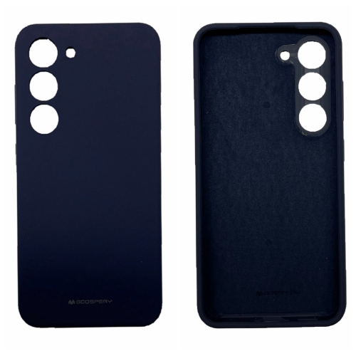 TopSave Goospery Liquid Silicone Gel Rubber Full Body Protection Cover Case For Samsung Galaxy S24 FE 6.7", Navy Blue
