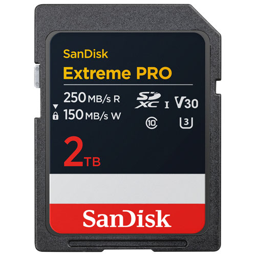SanDisk Extreme PRO 2TB 250MB/s SDXC UHS-I Card Memory Card