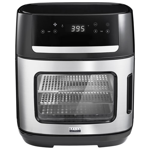 Refurbished - Bella Pro Manual Air Fryer Pizza Oven with Rotisserie - 12L (12.6 QT) - Stainless Steel