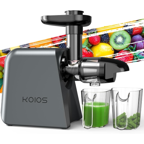 Juicer Machine for Vegetable and Fruit with 2 Speed Modes & Reverse function, Quiet Motor, Easy to Clean with Brush, Non-BPA