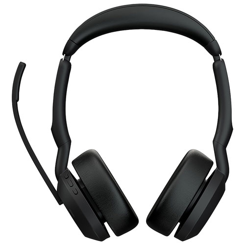 Jabra Evolve2 55 Wireless Headset with Microphone & Desk Stand - Black