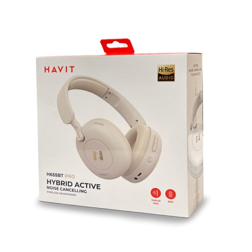HAVIT H655BT PRO Hybrid Active Noise Cancellation, Hi-Res Audio Wireless Bluetooth V5.3 Headphone